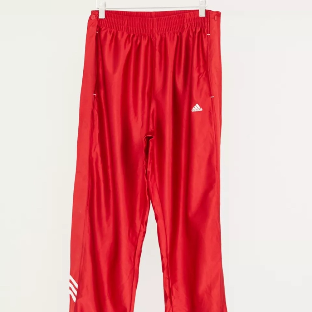 Vintage Adidas 90's red tearaway track pants